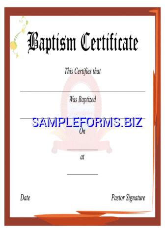 Baptism Certificate 2 pdf free